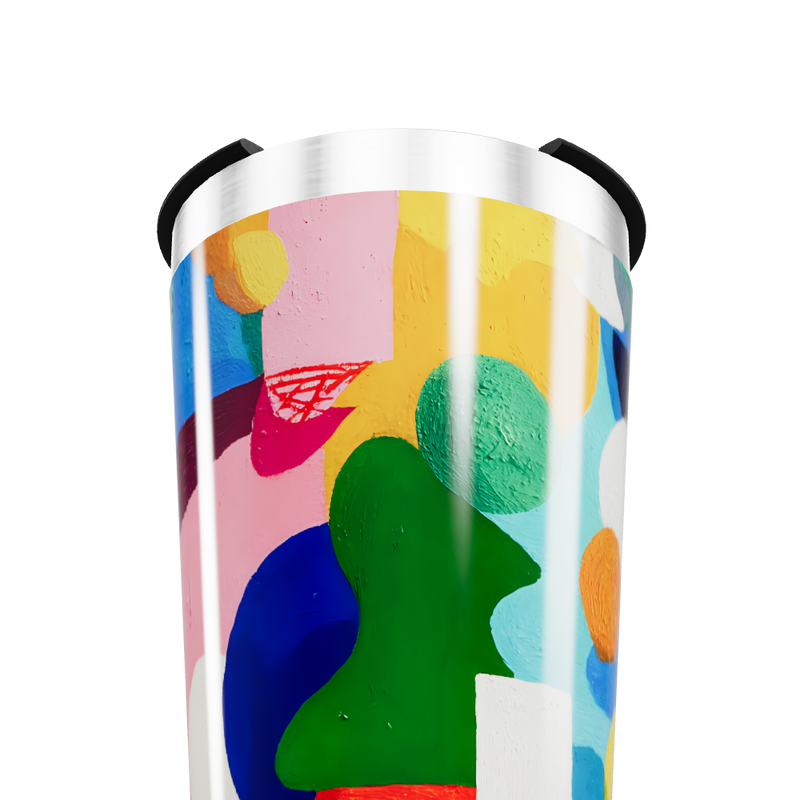 Copo Térmico - Design Colorido Abstrato