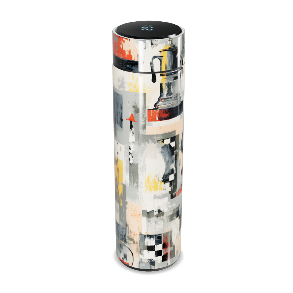 Garrafa Térmica Touch - Estampa Abstrata Colorida