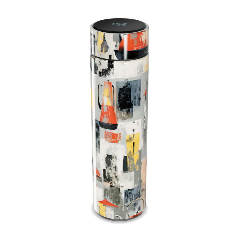 Garrafa Térmica Touch - Estampa Abstrata Colorida