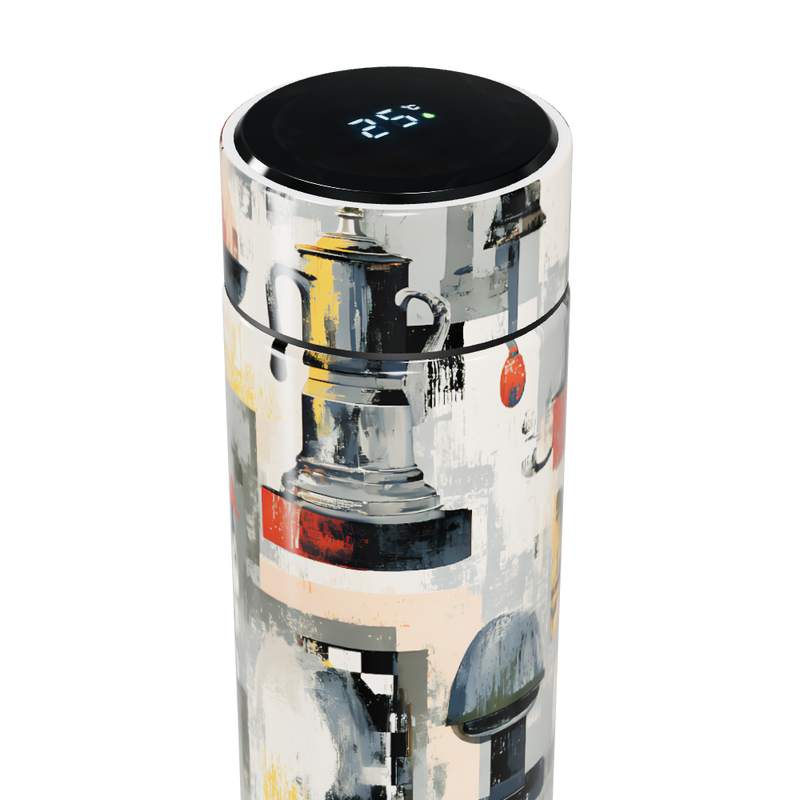 Garrafa Térmica Touch - Estampa Abstrata Colorida