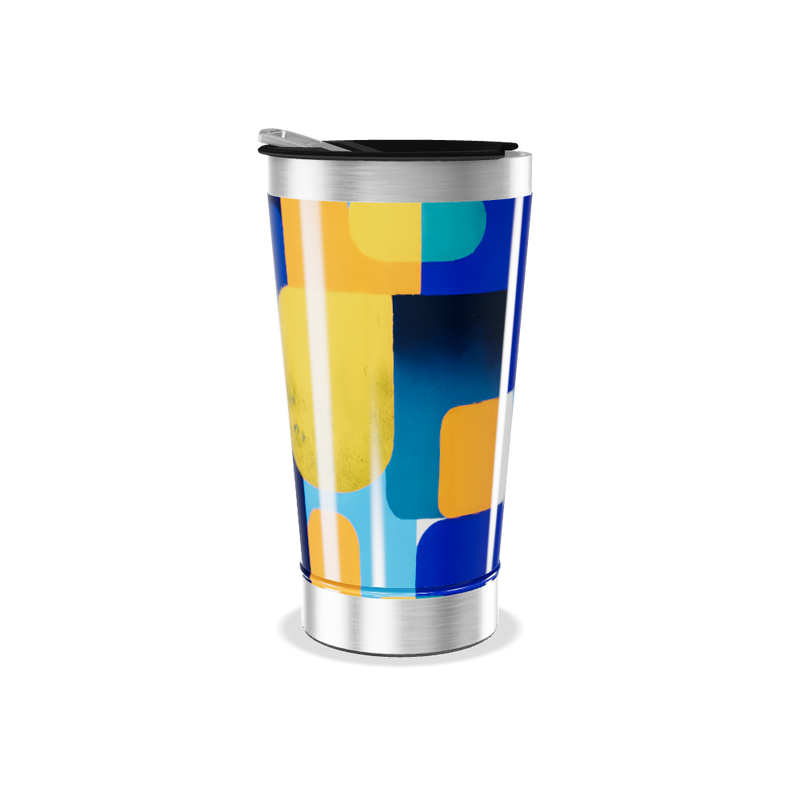Copo Térmico - Estampa Geométrica Colorida