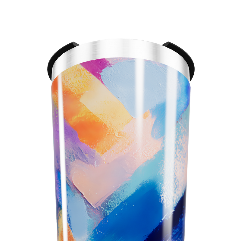 Copo Térmico - Inox com Estampa Abstrata