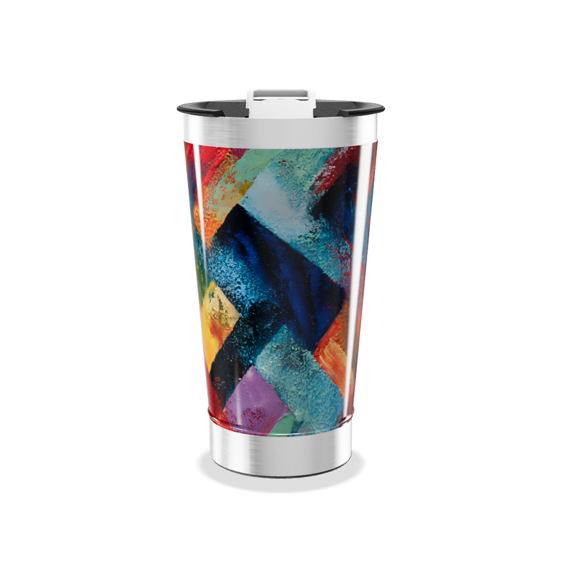 Copo Térmico - Estampa Colorida Abstrata