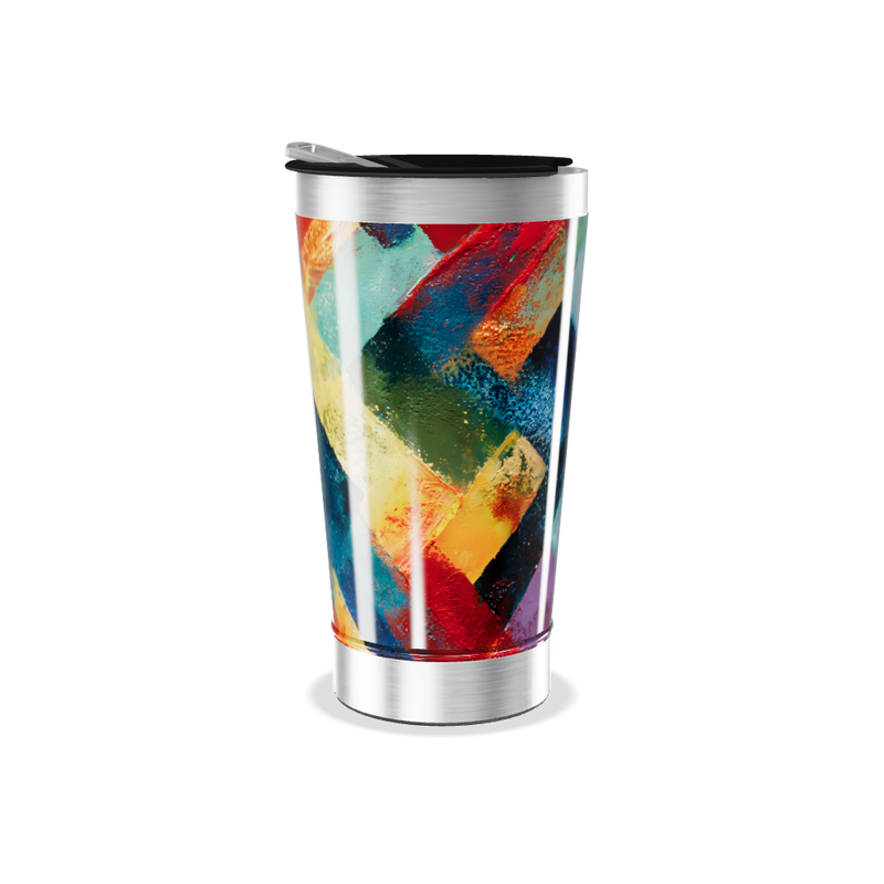 Copo Térmico - Estampa Colorida Abstrata