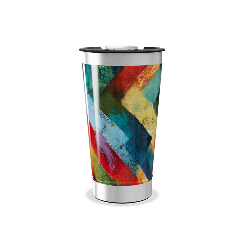Copo Térmico - Estampa Colorida Abstrata