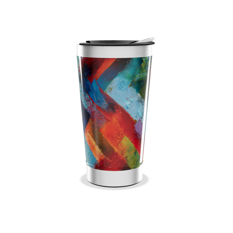 Copo Térmico - Estampa Colorida Abstrata