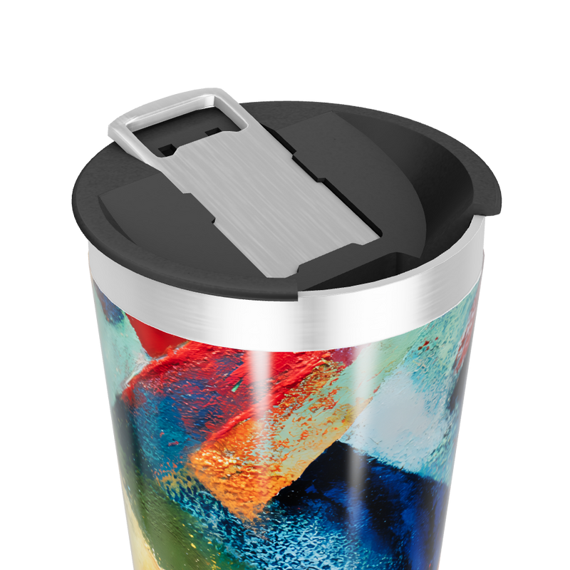 Copo Térmico - Estampa Colorida Abstrata