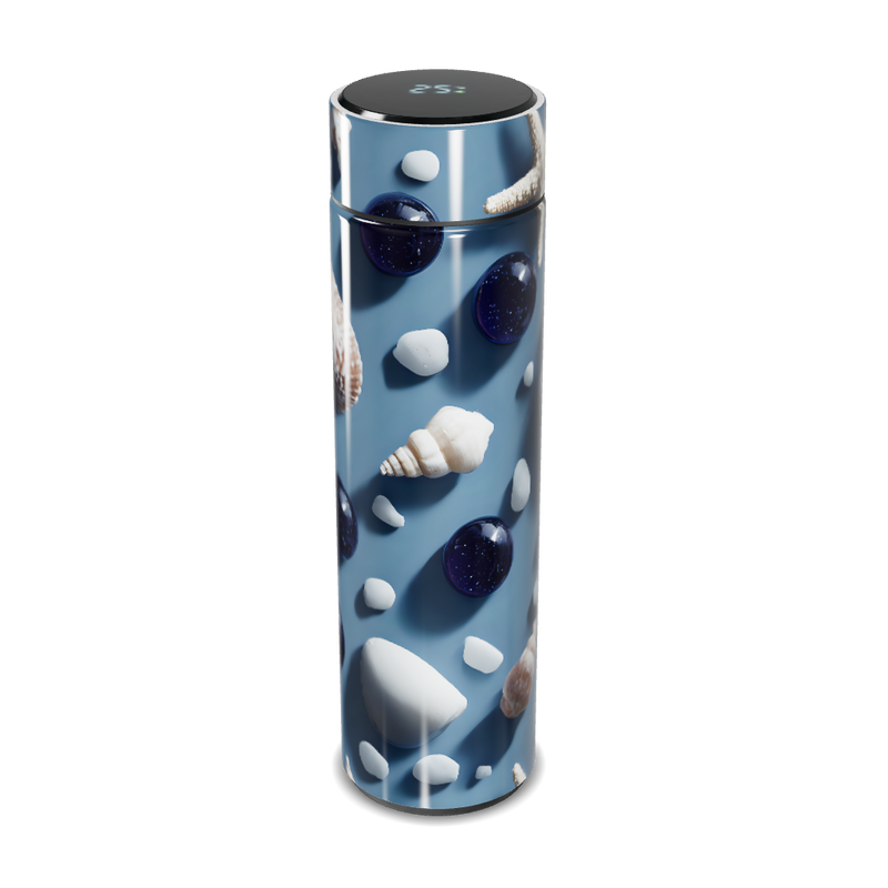 Garrafa Térmica Touch - Azul Estampa Conchas