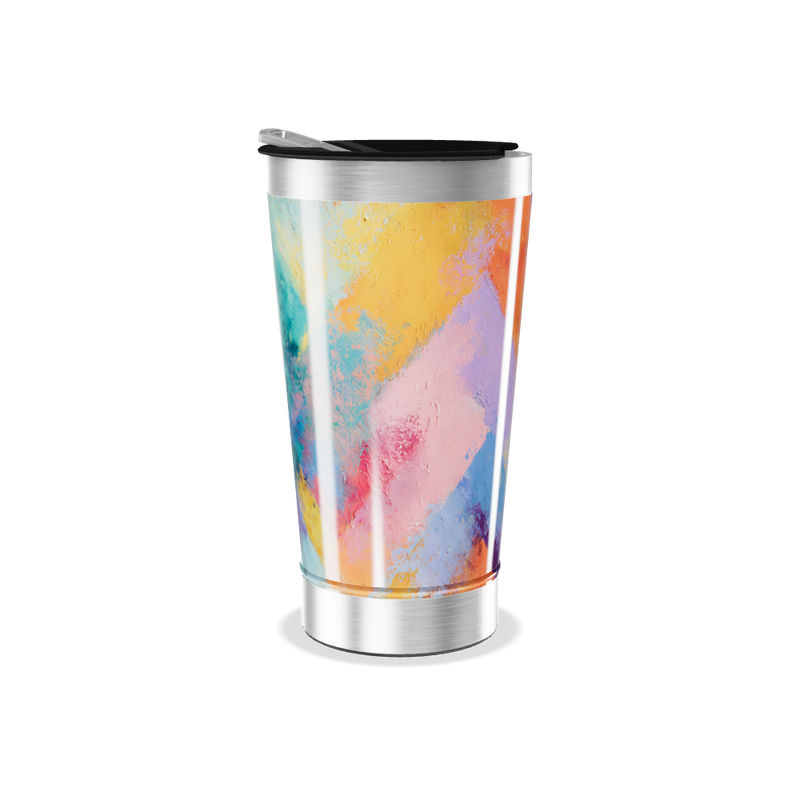 Copo Térmico - Estampa Abstrata Colorida