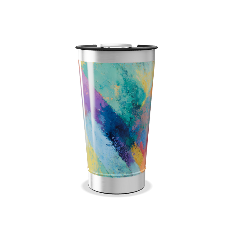 Copo Térmico - Estampa Abstrata Colorida
