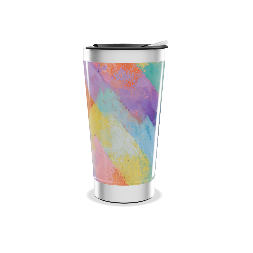 Copo Térmico - Estampa Abstrata Colorida