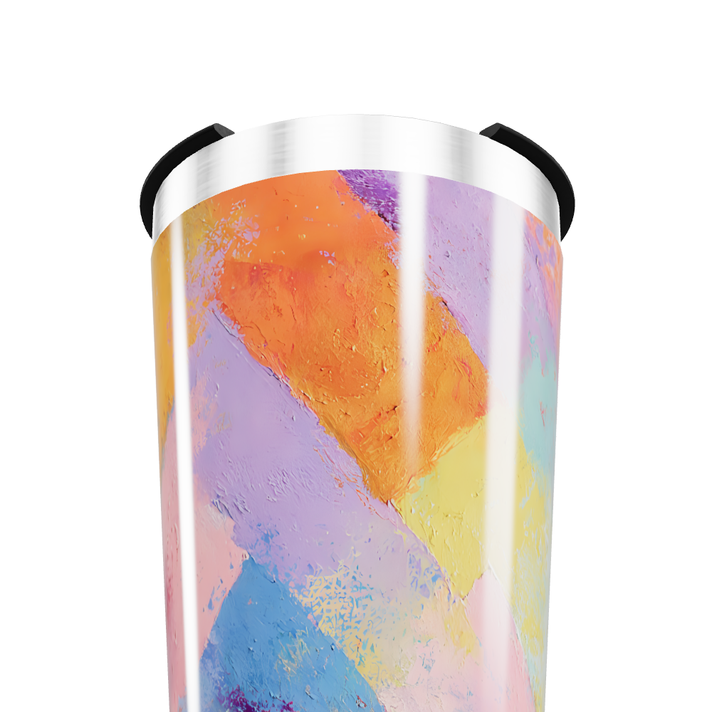 Copo Térmico - Estampa Abstrata Colorida