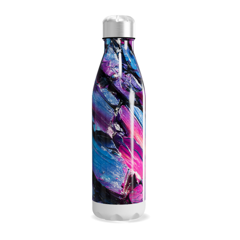 Garrafa Inox - Estampa Abstrata Colorida