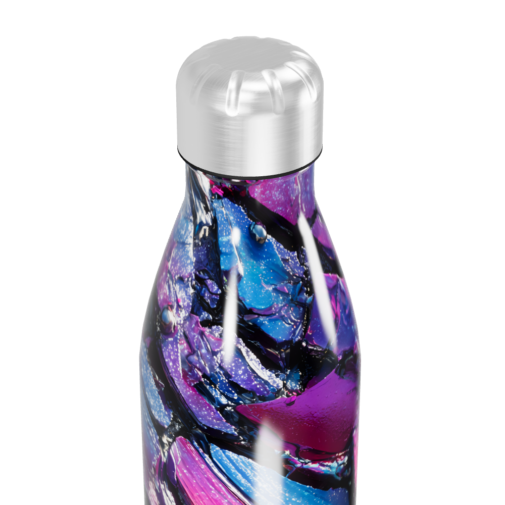 Garrafa Inox - Estampa Abstrata Colorida