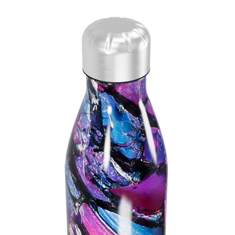 Garrafa Inox - Estampa Abstrata Colorida