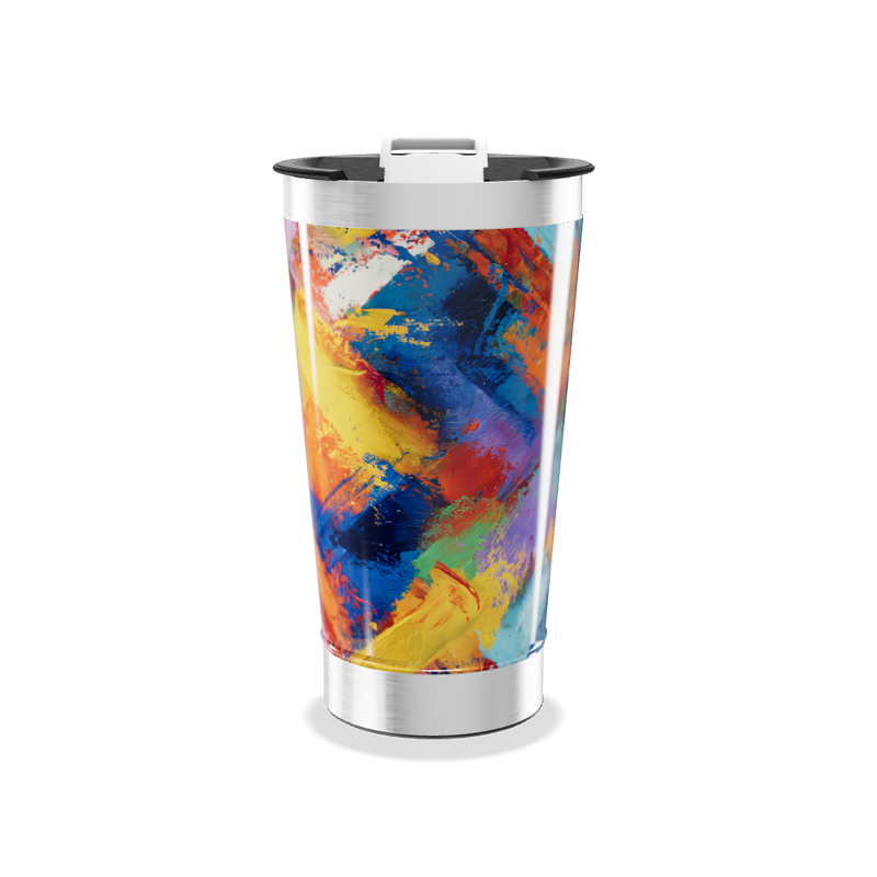 Copo Térmico - Estampa Abstrata Colorida