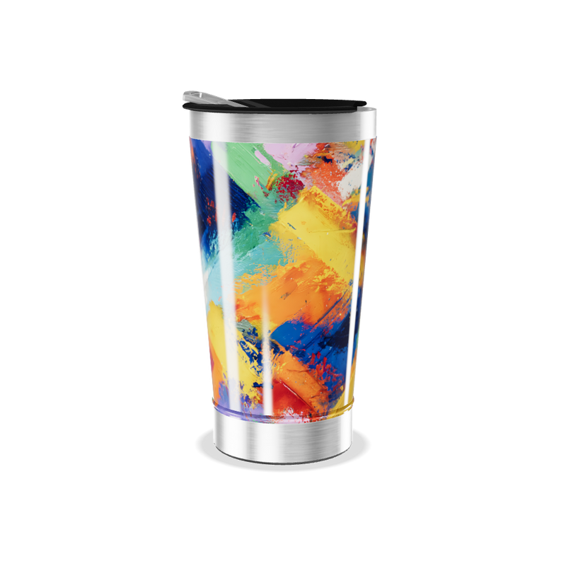 Copo Térmico - Estampa Abstrata Colorida