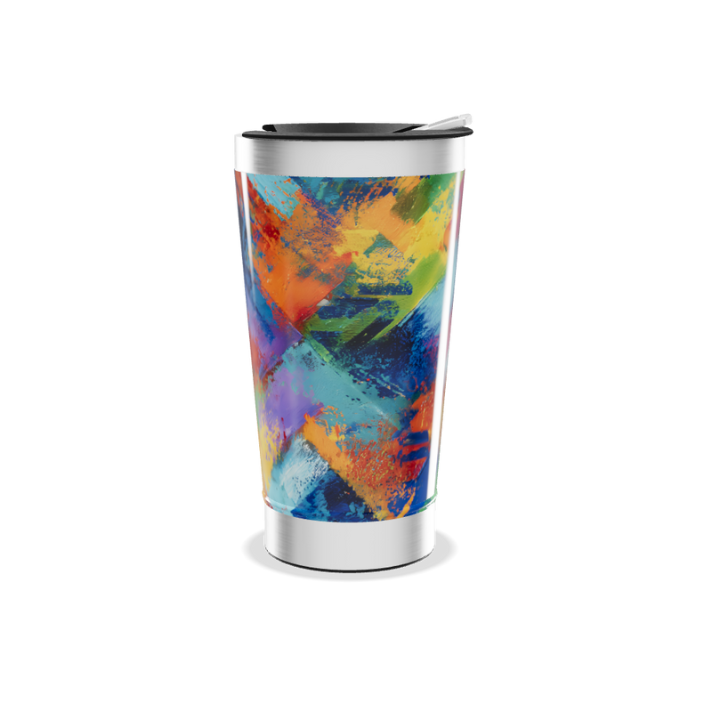 Copo Térmico - Estampa Abstrata Colorida