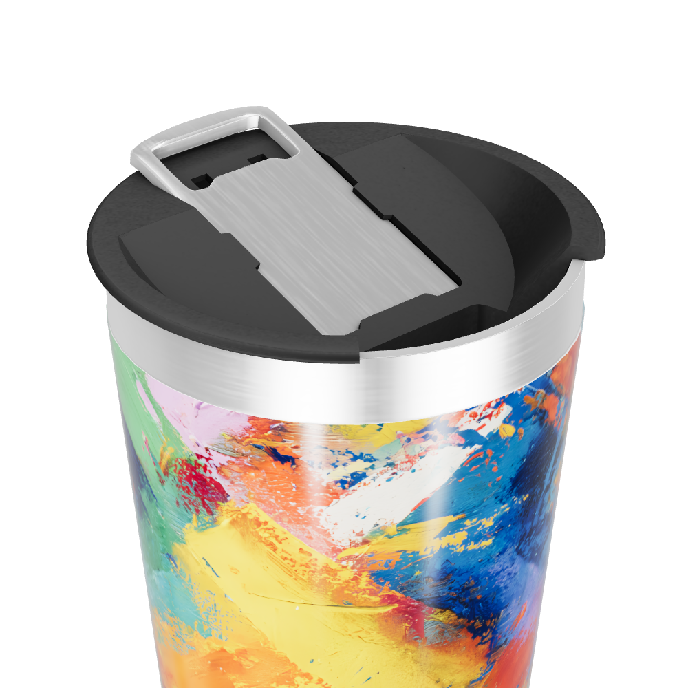 Copo Térmico - Estampa Abstrata Colorida