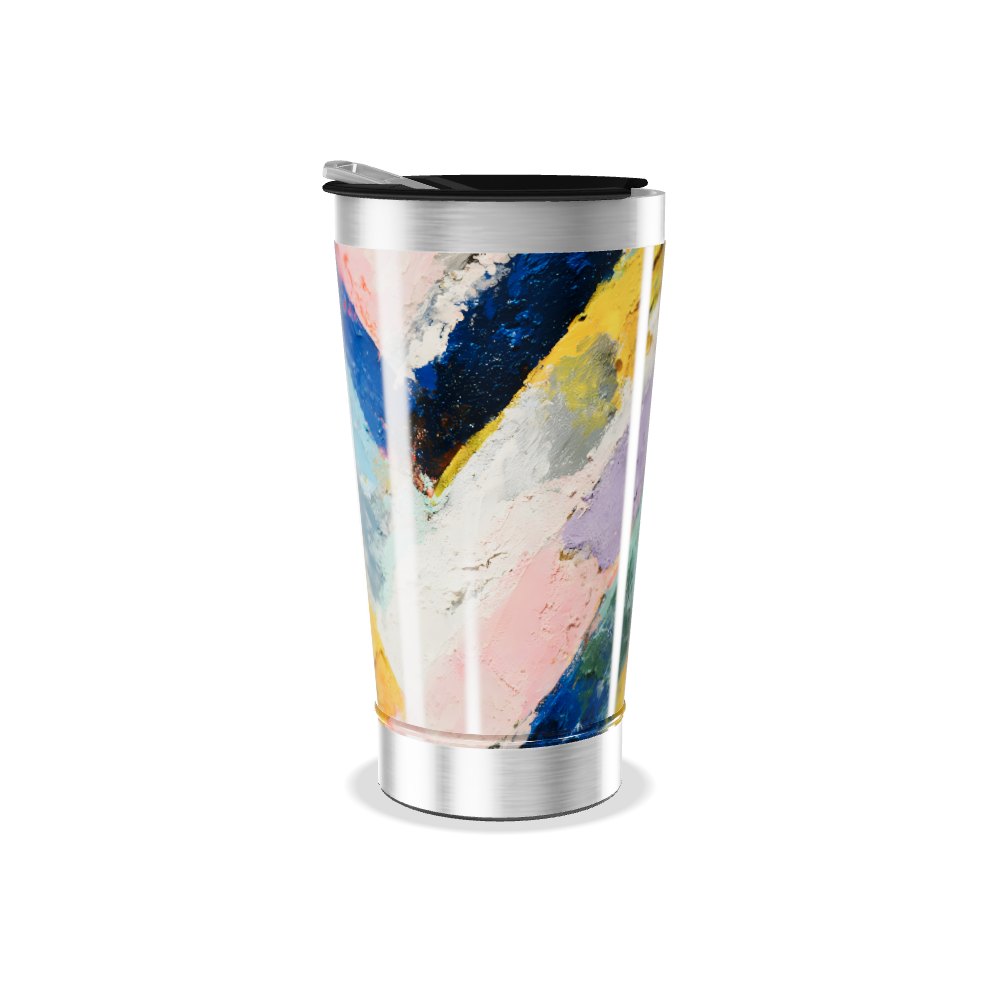 Copo Térmico - Estampa Abstrata Colorida