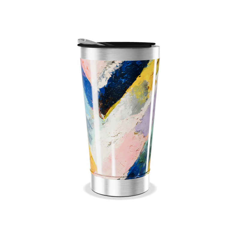 Copo Térmico - Estampa Abstrata Colorida