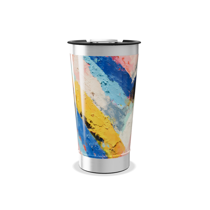 Copo Térmico - Estampa Abstrata Colorida