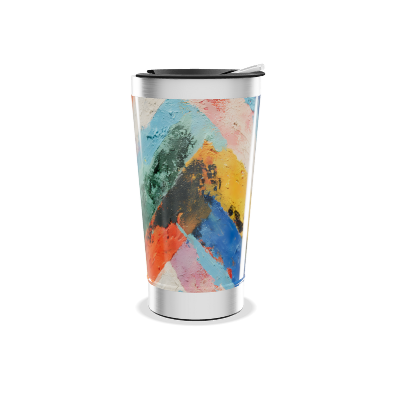 Copo Térmico - Estampa Abstrata Colorida