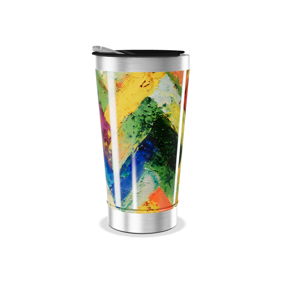 Copo Térmico - Estampa Colorida Abstrata