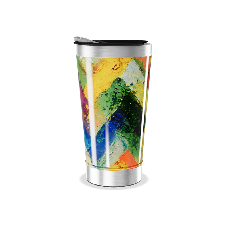 Copo Térmico - Estampa Colorida Abstrata