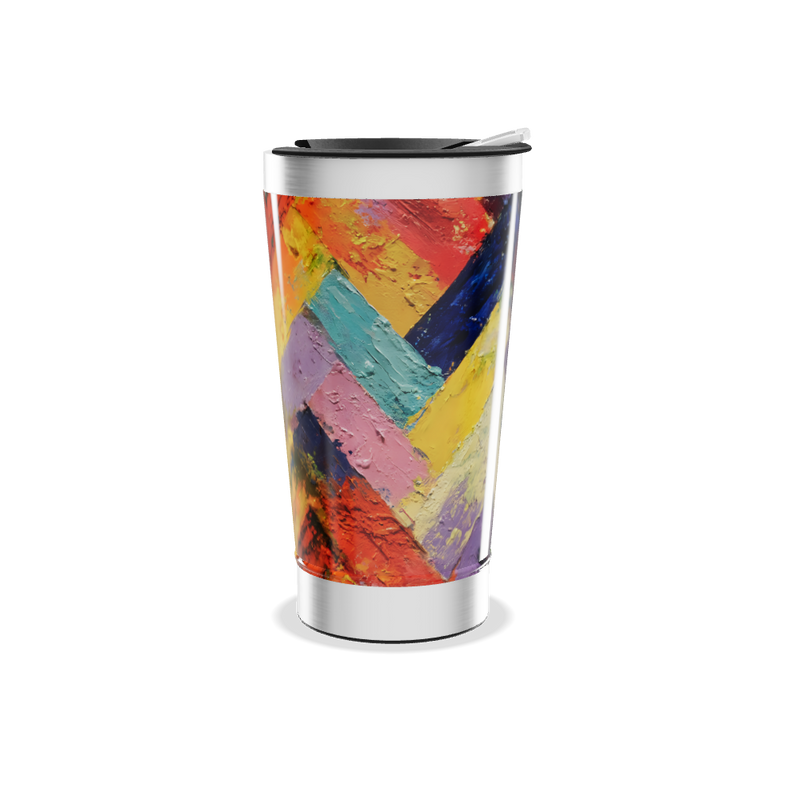 Copo Térmico - Estampa Colorida Abstrata