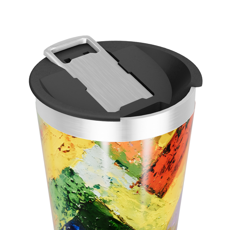 Copo Térmico - Estampa Colorida Abstrata