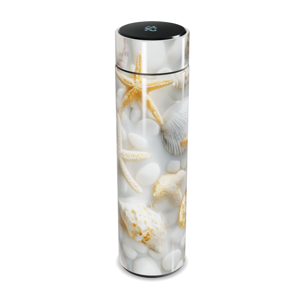 Garrafa Térmica Touch - Conchas Marítimas Decorativas