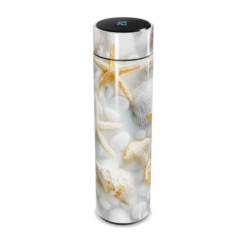 Garrafa Térmica Touch - Conchas Marítimas Decorativas