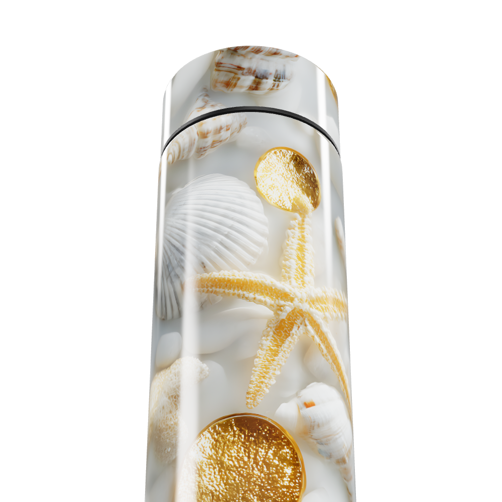 Garrafa Térmica Touch - Conchas Marítimas Decorativas