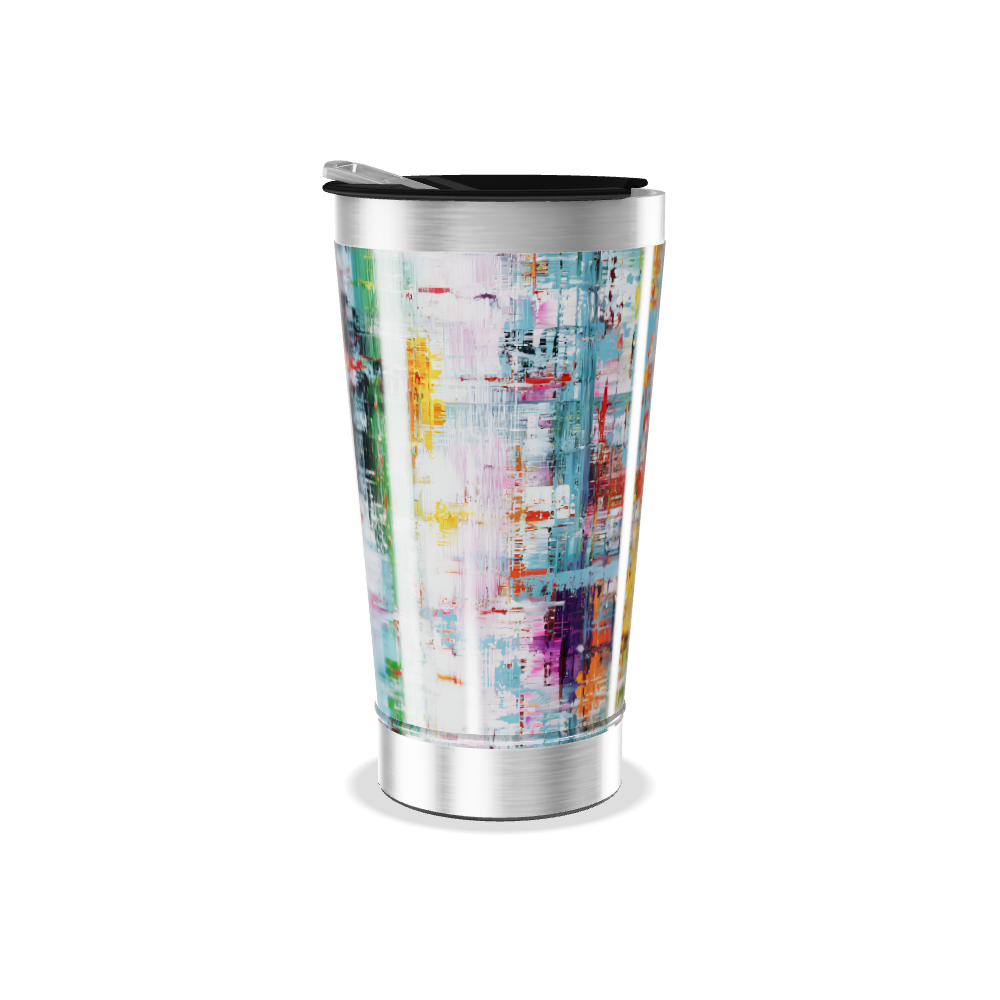 Copo Térmico - Estampa Abstrata Colorida
