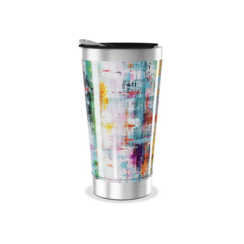 Copo Térmico - Estampa Abstrata Colorida