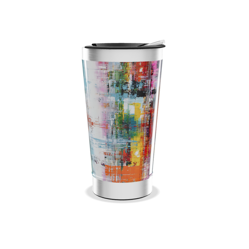 Copo Térmico - Estampa Abstrata Colorida