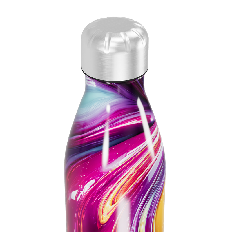 Garrafa Inox - Estampa Colorida Abstrata