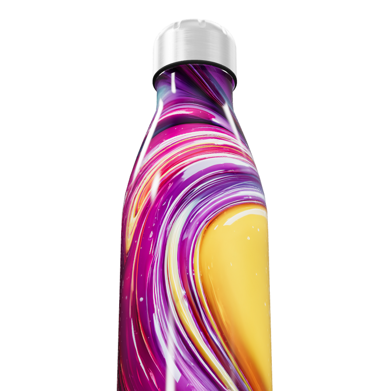 Garrafa Inox - Estampa Colorida Abstrata