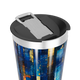 Copo Térmico - Estampa Abstrata Azul