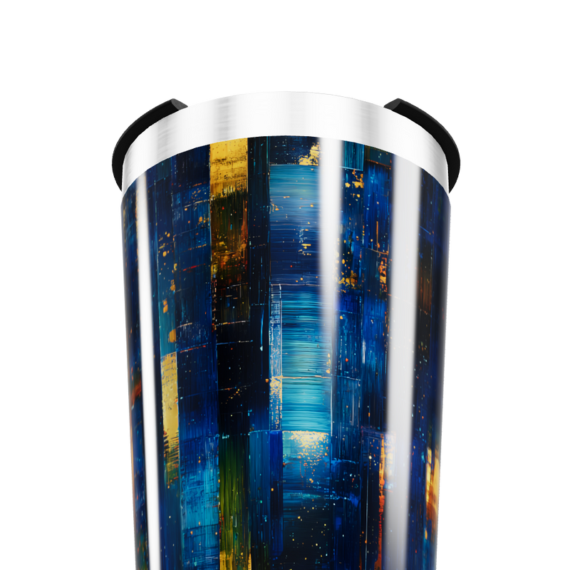 Copo Térmico - Estampa Abstrata Azul