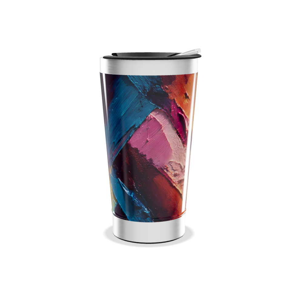 Copo Térmico - Design Abstrato Colorido