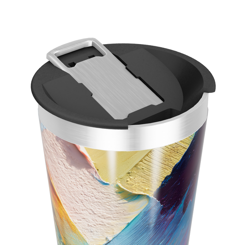 Copo Térmico - Design Abstrato Colorido