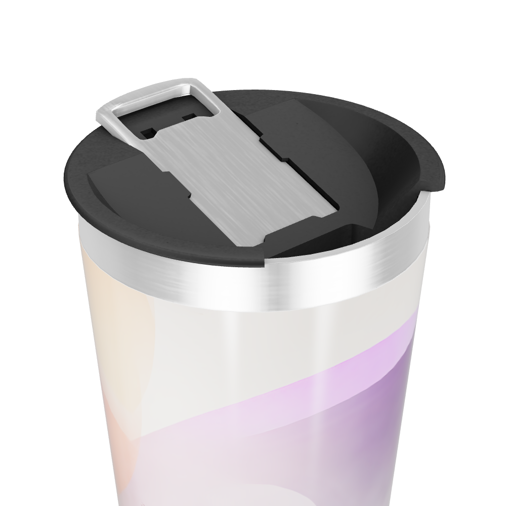 Copo Térmico - Inox com Estampa Roxa