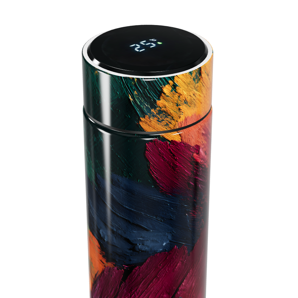 Garrafa Térmica Touch Estampa Abstrata Colorida