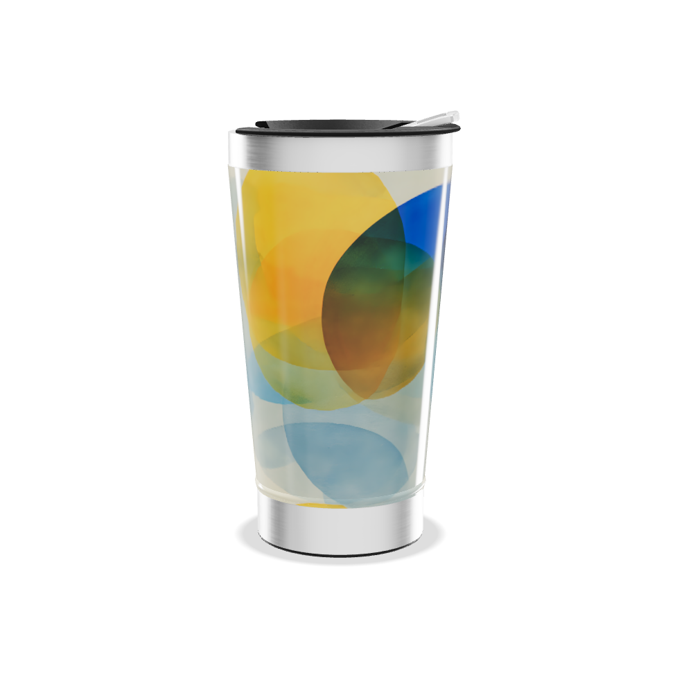 Copo Térmico - Estampa Abstrata Colorida