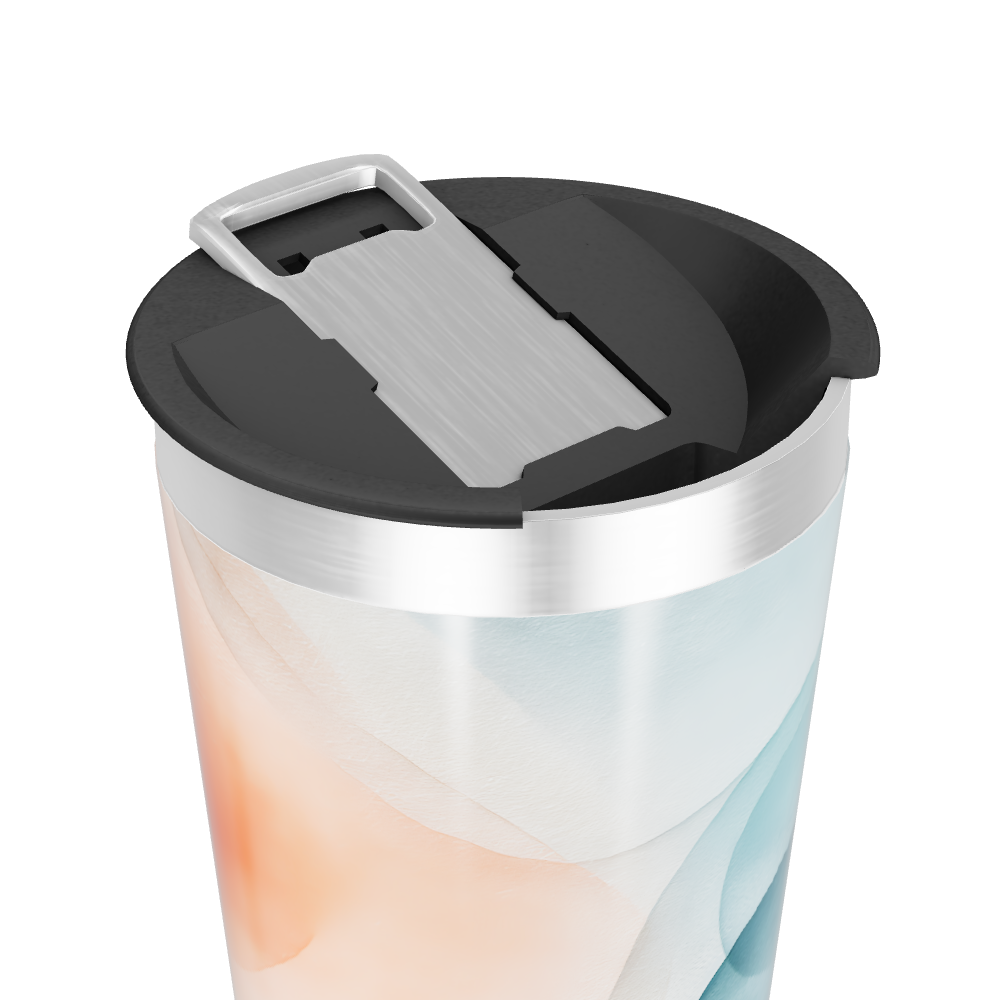 Copo Térmico - Estampa Abstrata Azul