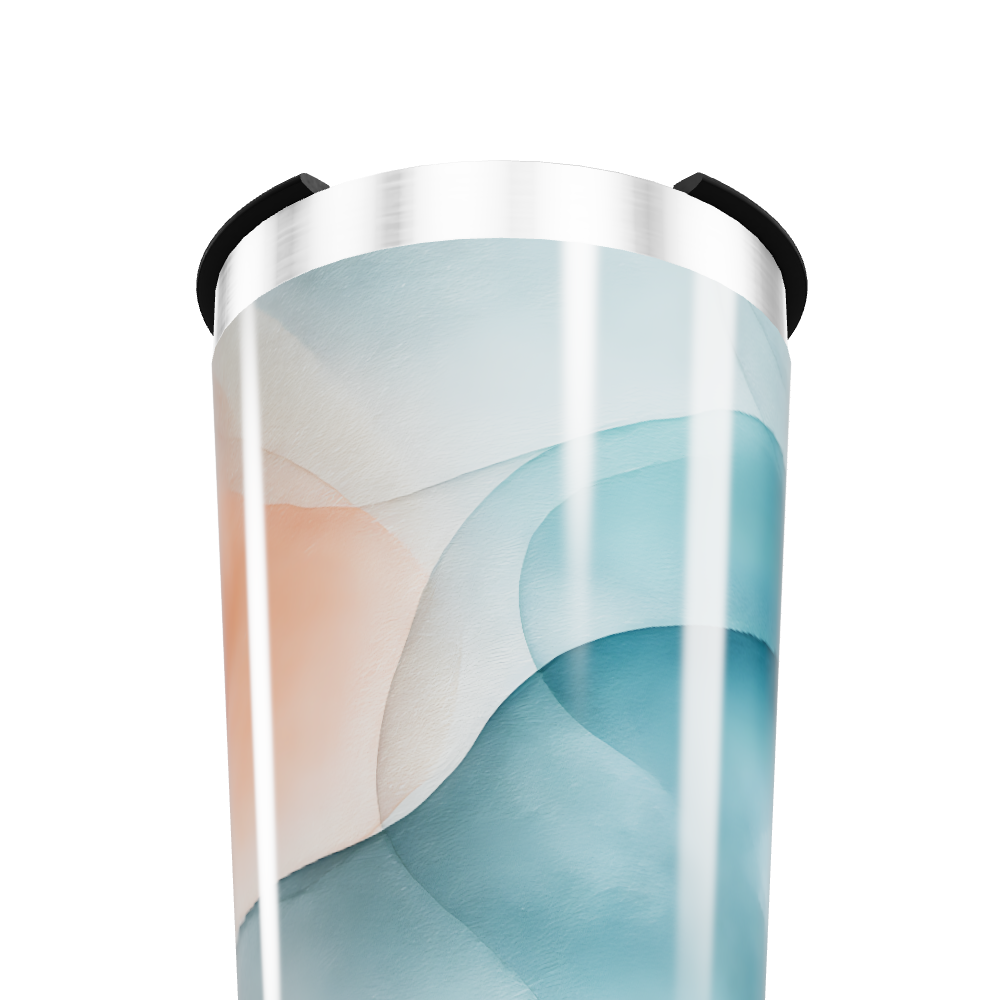 Copo Térmico - Estampa Abstrata Azul