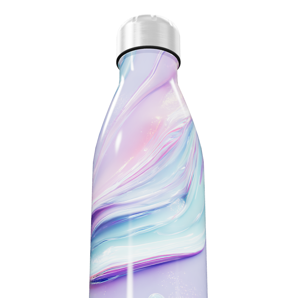 Garrafa Inox - Estampa Pastel Iridescente