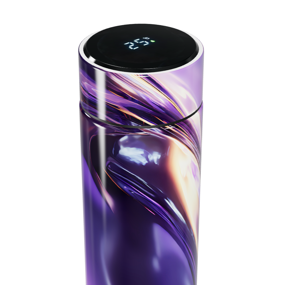 Garrafa Térmica Touch - Roxa com Display LED
